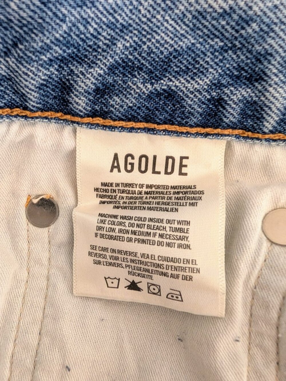 AGOLDE Dee Ultra High Rise Cutoff Shorts in Chimes - Size 27 - Picture 9 of 9